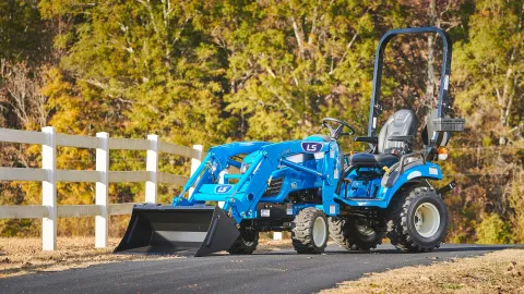 LS MT1 series compact tractor, ROPS configuration